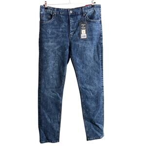 Stitches & Rivets Men's Stone Wash Denim Stretch Slim Jeans Size 36W 32L 36x32